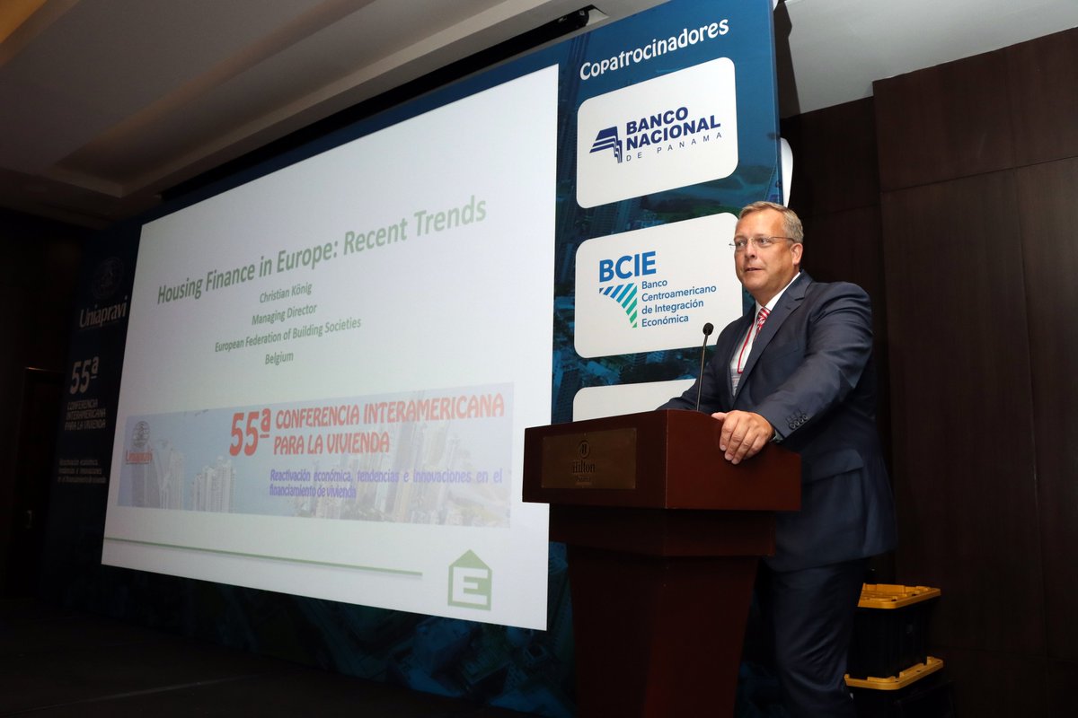 UNIAPRAVI's tweet photo. #Uniapravi | Panel 1: Perspectiva global y regional a cargo de Bas Bakker (@FMInoticias) y Christian König (European Federation of Building Societies #EFBS), en el Hotel Hilton Panamá, Ciudad de Panamá, Panamá | 25 de agosto de 2022. https://t.co/tfDhT53ZoM