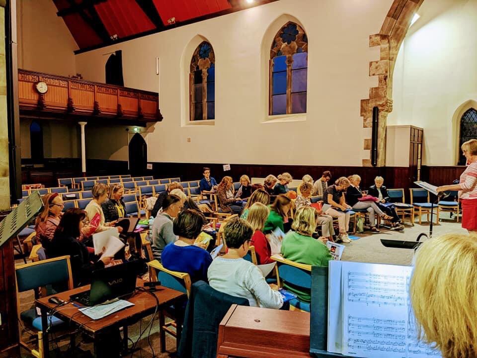 serenatachoir's tweet photo. Lovely to be back singing together. Our first rehearsal of the term. We are learning pieces for our next concert. (Is it too soon to mention Christmas?) #singing #womenschoir #makingmusic #midlothian #herecomeschristmas https://t.co/mpwtEl5eiD