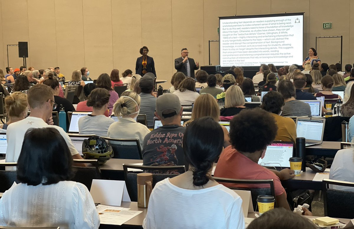 Over 1,200 <a href="/PPSConnect/">Portland Public Schools</a> teachers in attendance at the @oregoncc today for our third round of workshop sessions this summer. Observed educators deeply engaged in learning more about our new curriculum adoptions. Appreciated the chance to say hello and welcome back!