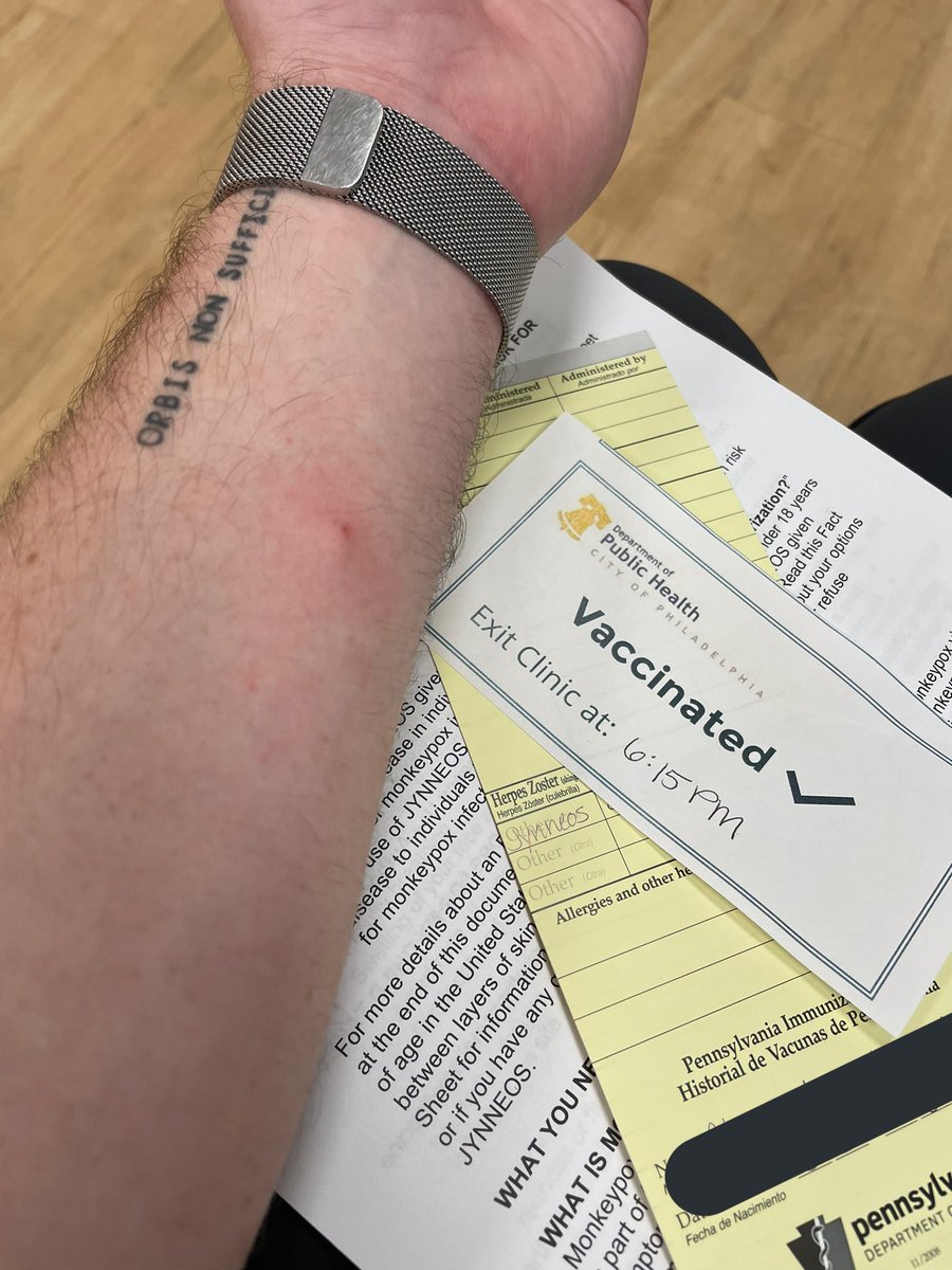 Monkey Pox vaccine no. 1 done!!!!