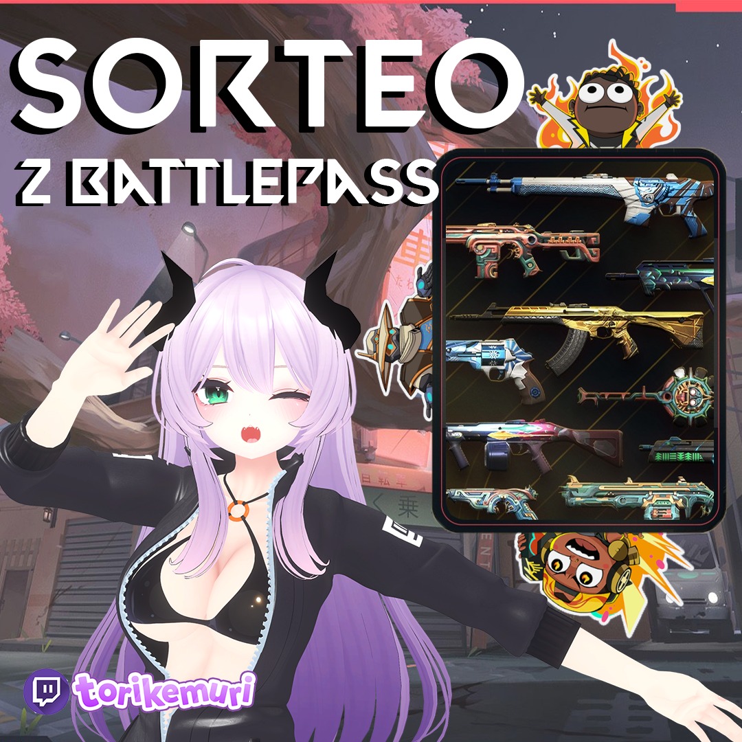 tori_kemuri's tweet photo. 🎁¡¡¡SORTEO PASE DE VALORANT!!!🎁
Para participar:
✅Sígueme en @toti_kemuri
✅RT & Like al Tweet
✅Menciona 2 amigos
✅Follow https://t.co/lmVwgkvquy
El sorteo finaliza 01/09/22
✨Muchisima suerte a todos✨
#SORTEO #VALORANT #giveaway #SorteoValorant #valorantgiveaway https://t.co/Ku2XYLEXLa