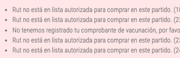 MarioVasquez's tweet photo. hola @puntoticket hice la fila para comprar entradas al partido de la U para 5 personas, llené los datos y me aparece este error ¿qué significa? https://t.co/GBAsFIPFJs