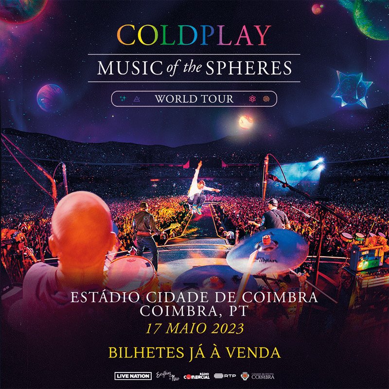 ticketlineofi's tweet image. A TICKETLINE informa, que estarão disponíveis apartir de amanhã 26/08/2022 mais 15.000 bilhetes, para o concerto da banda #Coldplay a 17 de maio de 2023.

#ticketline #bilhetes #coldplay #COLDPLAYPORTUGAL #COLDPLAYCOIMBRA #coldplaytickets #