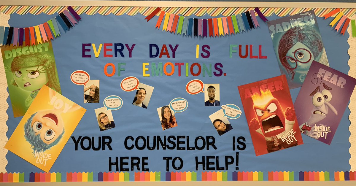 Every day is full of emotions...your counselor is here to help! Wolves can request to see their counselor through the link on all of their canvas courses! Shoutout to @CounselorMsO for creating this bulletin board to remind students that we are here! #PWCScounseling <a href="/LrmsWolves/">LRMSWolves</a>