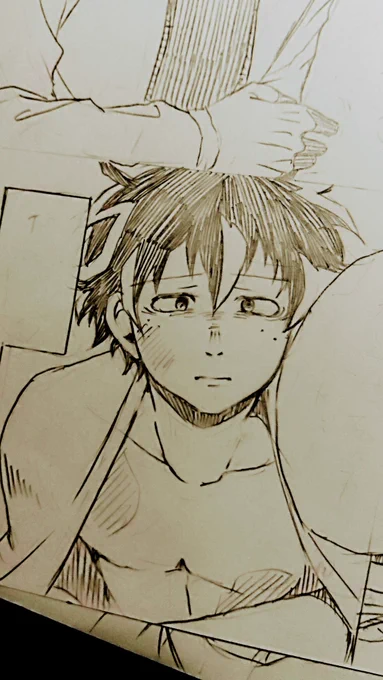 原画自体は実質あと2頁なのに描くのが一日一時間未満とかだから進みが亀すぎて進んだ気がしない 