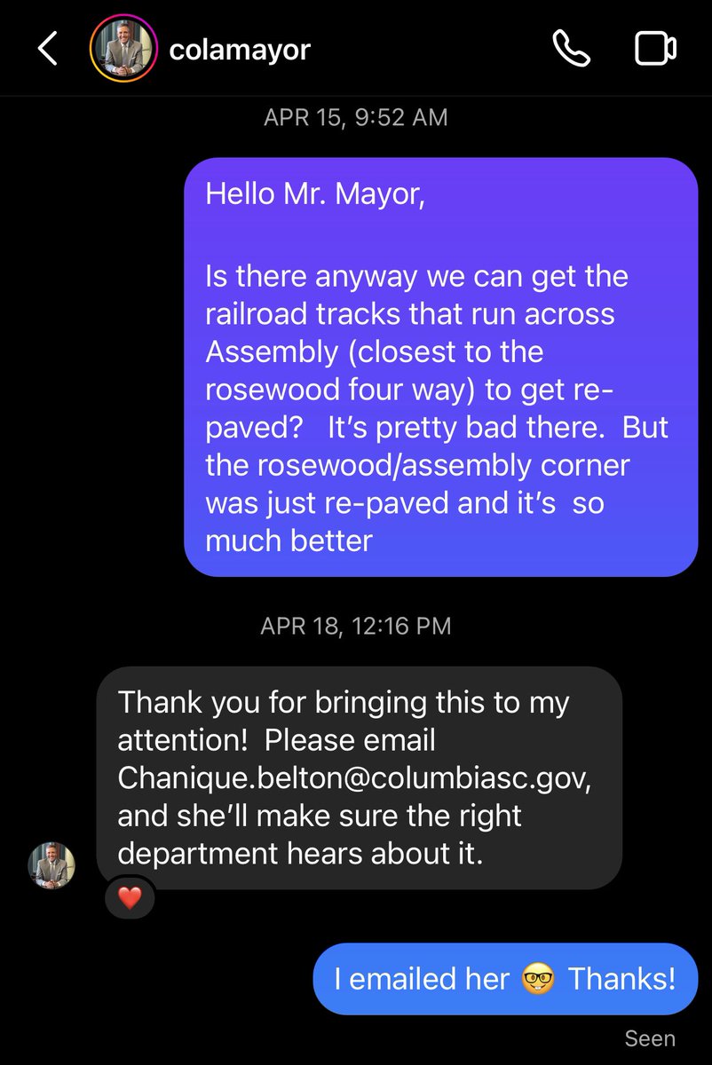 popealoysius's tweet photo. I DM’d my mayor about some railroad tracks that needed to get fixed up. Four months later and they’re doing it. Thank you @colamayor! #ManOfTown https://t.co/3k2Smkz68W