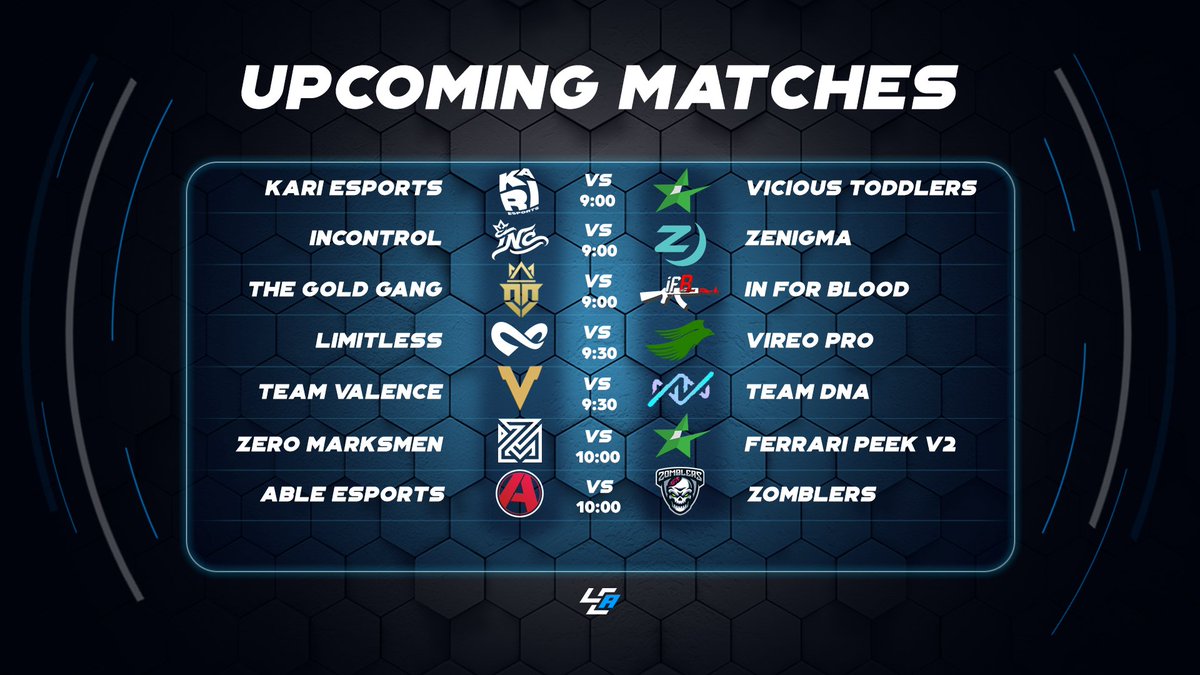 LCABroadcasting's tweet photo. Tonight's matches covered by LCA!🚨

⚔️ @kariESPORTS vs #ViciousToddlers
🎙️ @Kamaka_18

⚔️ @InControlNation vs @TeamZenigma
🎙️ @AngelOfBattle07

⚔️ @TheGoldGang vs #InForBlood
🎙️ @Deprivee_

⚔️ @GGLimitless vs @Vireopro
🎙️ @BirdehBox
🎙️ @BignTallMatt

Streams linked below!📺

1/2 https://t.co/81rrEODTZn