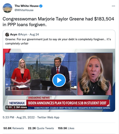 ellievhall's tweet photo. The @WhiteHouse Twitter account woke up this morning and chose violence. https://t.co/vHuMMlkwQr