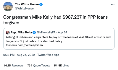 ellievhall's tweet photo. The @WhiteHouse Twitter account woke up this morning and chose violence. https://t.co/vHuMMlkwQr