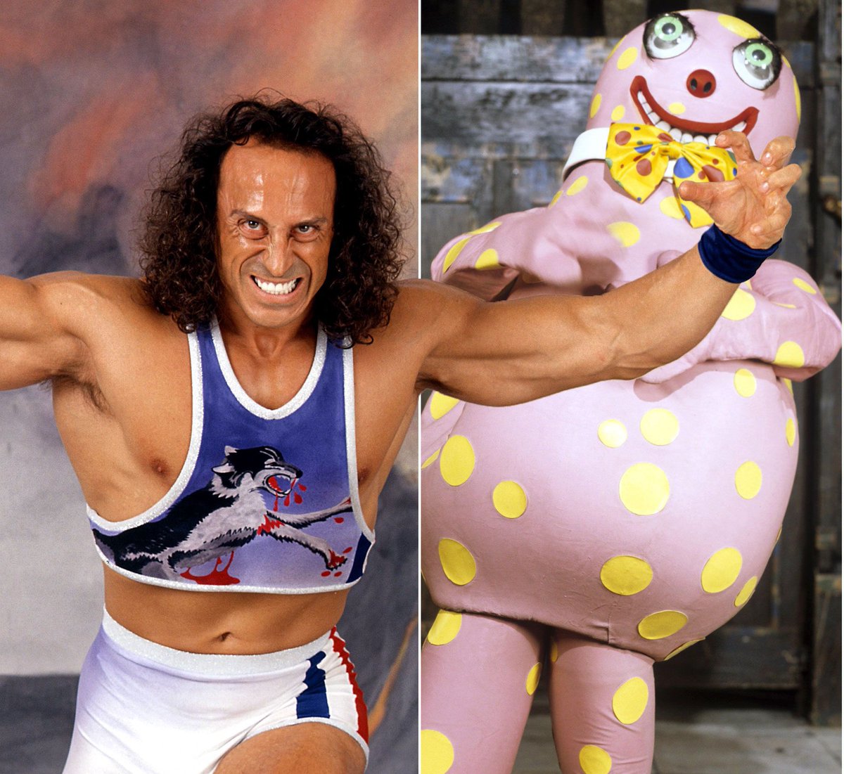 Lawrence_Norton's tweet photo. @CameronYardeJnr They should have celebrity guest gladiators and the first one should be Mr. Blobby. #IdWatch https://t.co/Xy404QMlvB