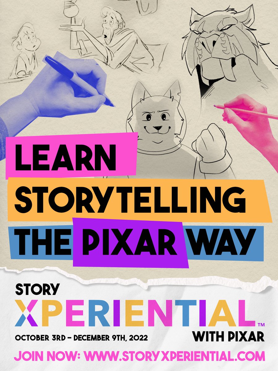 Story Xperiential with @Pixar starts on Oct 3rd. Livestream each week with Pixar storytellers. Build your portfolio. Learn more: storyxperiential.com
#animationcareers #animatedstorytelling