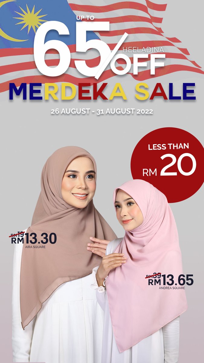 Ramai tanya bila ANDREA PREMIUM COTTON nak buat sale lagi 😭 
sebab besttt sangat pakai 😍

Tadaa surprise for you, SALE MERDEKA 🥳
Rm13+ only ( harga asal rm39 tau🤧)

Premium Cotton you bukan cotton biasa 💯
Ramai repeat order 👍🏻