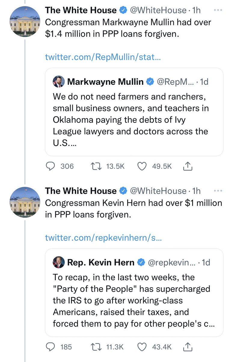 anothercohen's tweet photo. Imagine getting this badly ratio’d by the White House 💀

This app is amazing https://t.co/Avndg1SW2y