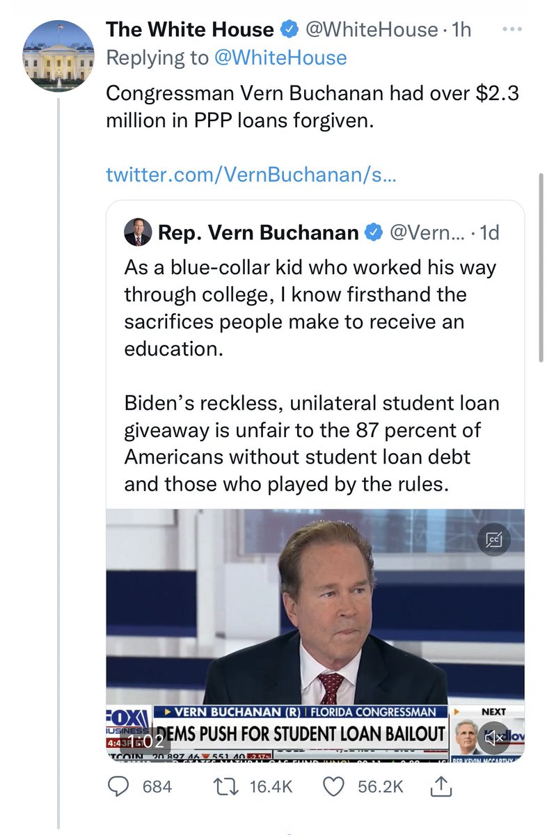 anothercohen's tweet photo. Imagine getting this badly ratio’d by the White House 💀

This app is amazing https://t.co/Avndg1SW2y