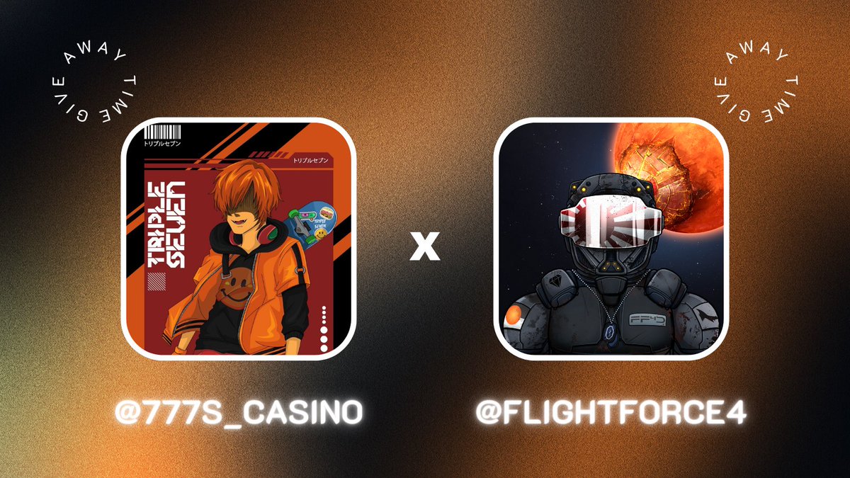 Tech3Play's tweet photo. 🎁@777s_casino x @FlightForce4

GIVEAWAY:
🏆3x 777s_casino WL Spots
🏆1x 777s_casino NFT
🏆5x FF4 WL Spots
🏆1x FF4 NFT

To qualify:
1️⃣ Follow @777s_casino &amp; @FlightForce4
2️⃣ Like, RT this post
3️⃣ Tag 3 frens 👇

⏳ Winners drawn in 24 hrs ⏳

#NFT #NFTs #NFTcollector #altcoin https://t.co/nUTTa0JoyT