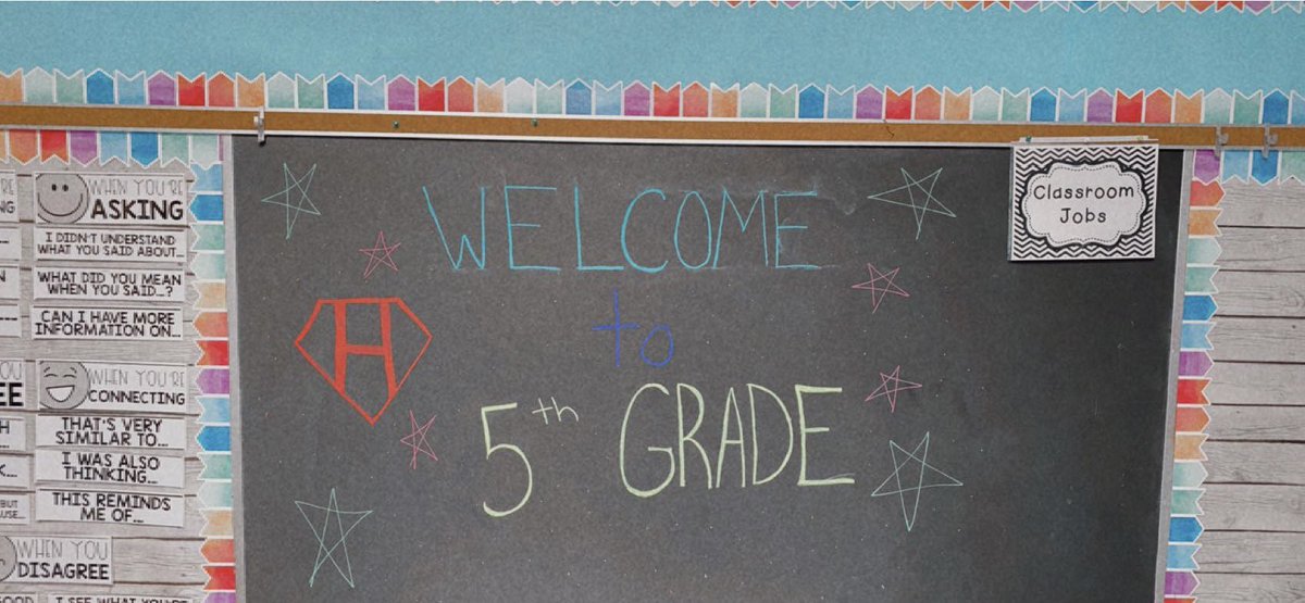 So excited to welcome my students to fifth grade! 🍎