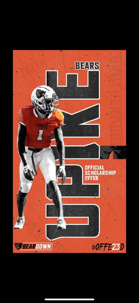 Blessed to receive my 4th offer from! <a href="/UPIKEFOOTBALL/">UPIKE FOOTBALL</a> <a href="/CoachMikeHarris/">Coach Harris</a> #Beardown🐻