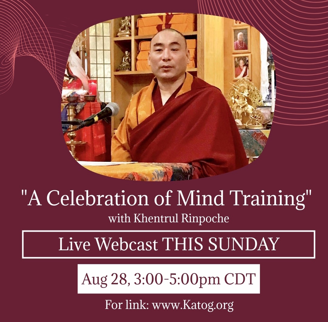 PowerofMindBook's tweet photo. THIS SUNDAY Aug 28 3-5pm CDT Join Rinpoche for the book pre-launch event co-hosted by @ShambhalaPubs and #katogcholing Go to https://t.co/q3wxTBHK3m to get link. No registration required for this one. Just join! ☀️ #powerofmindbook #khentrulrinpoche #katogcholing https://t.co/w155PH46eB