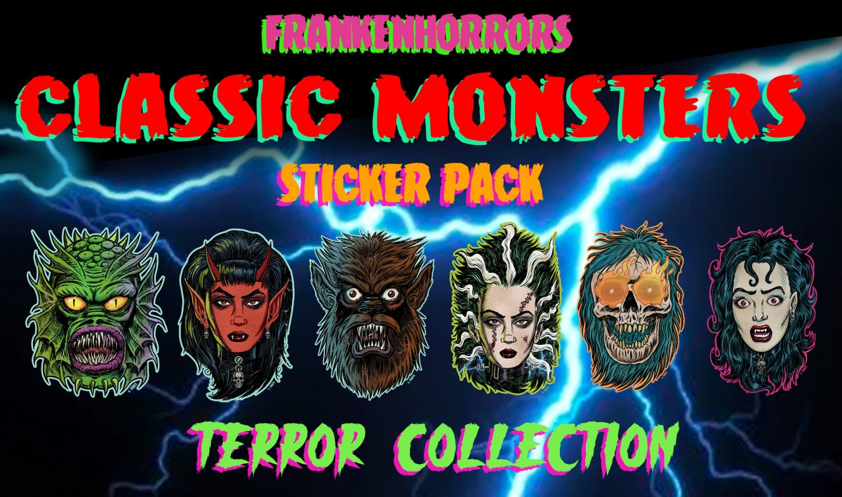 Only 4 days left to pledge to FRANKENHORRORS #horror #monsters #creepy #stickers #horrorart #darkart #demon #skull #werewolf #succubus #vampire 
kickstarter.com/projects/asylu…
