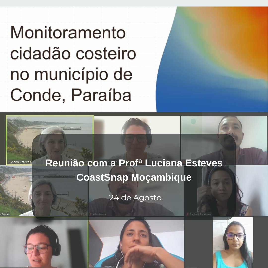 CoastsnapConde's tweet photo. Ontem, dia 24 de Agosto, houve a terceira reunião do nosso projeto! Desta vez com a presença da professora Luciana Esteve, docente na universidade de Bournemouth. A convidada falou um pouco sobre sua experiência em relação a iniciativa CoastSnap, realizada na costa de Moçambique https://t.co/wCHp9I9BXs
