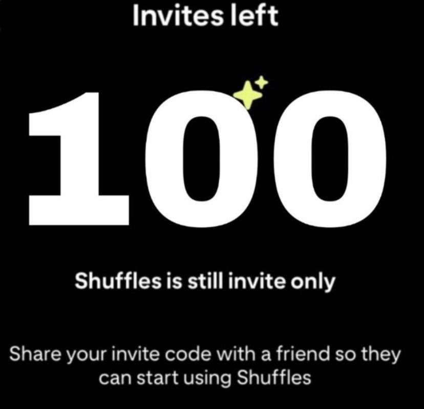 Kaylatweets5's tweet photo. Just got 100 invites just follow like and retweet for one #shuffle #shufflescode #shufflecodes https://t.co/TQxXvLviFf