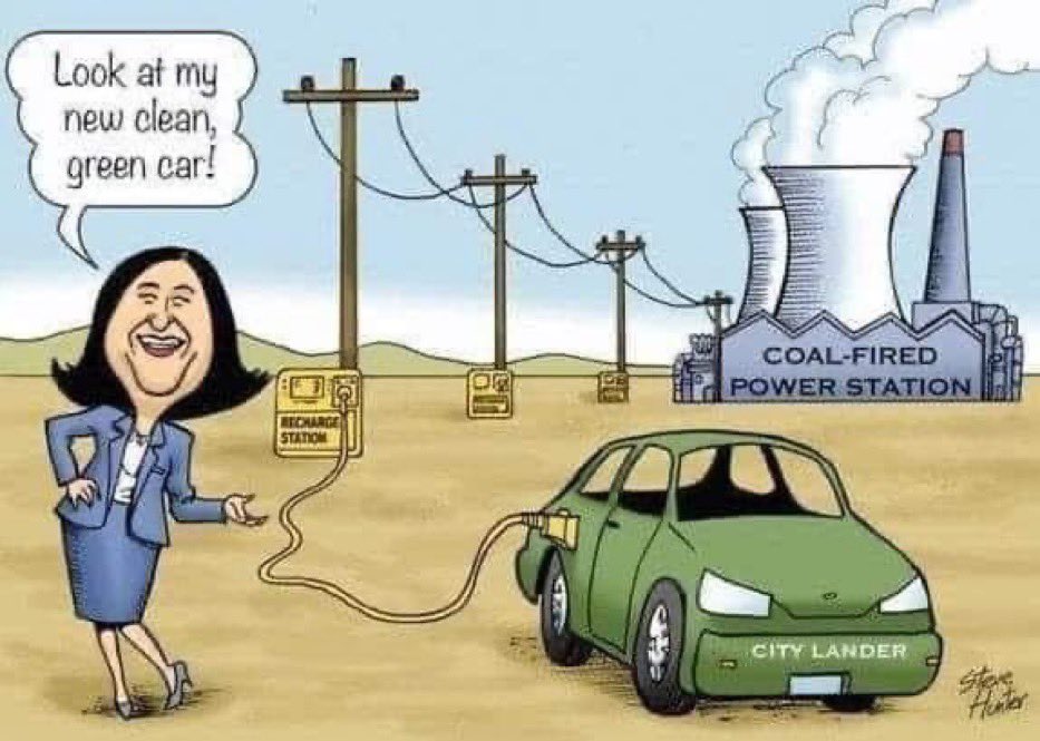 KingOfCantSleep's tweet photo. I asked one of my coworkers where she thinks electricity comes from cuz she was bragging about her “clean electric car” and she fr said “the wall outlet” https://t.co/UZCU7yJ7Vb