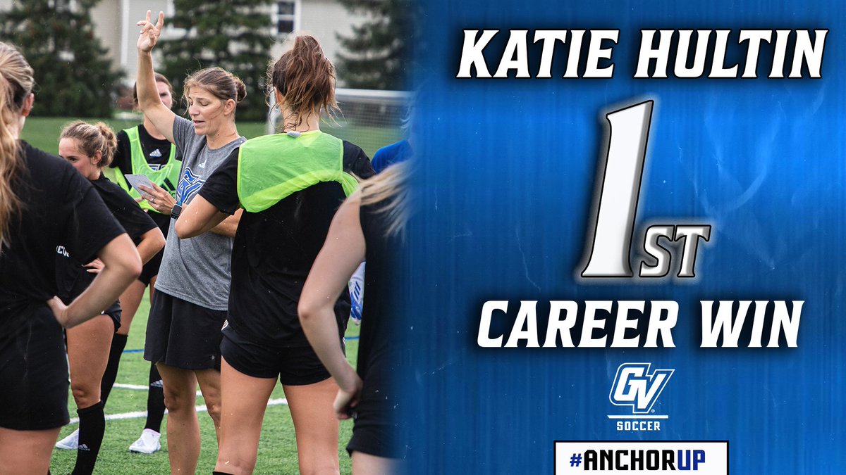 GVSUsoccer's tweet photo. Congrats to our head coach @KatieHultin on her first career win as a Laker! Looking forward to many more!

#AnchorUp https://t.co/T2tF9wlsGM