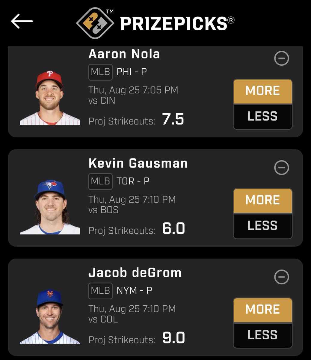kjk_dfs's tweet photo. KJK DFS @PrizePicks @MLB Best Picks Video Ticket 8/25/22 ⚾️😈💰

⭐️ PRIZEPICKS: Use promo code: “KJKDFS” when you sign up today to receive an instant match bonus up to $100 on your first deposit! 💯 

#PlayerProps #PrizePicks #MLB #GamblingTwitter https://t.co/xCqpYGcawr