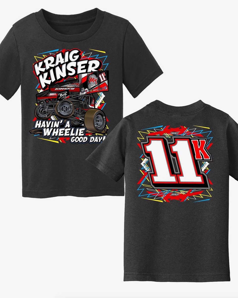 Kraig’s Knoxville merchandise now available online until next Monday! Visit kinserracing.com/store🏁