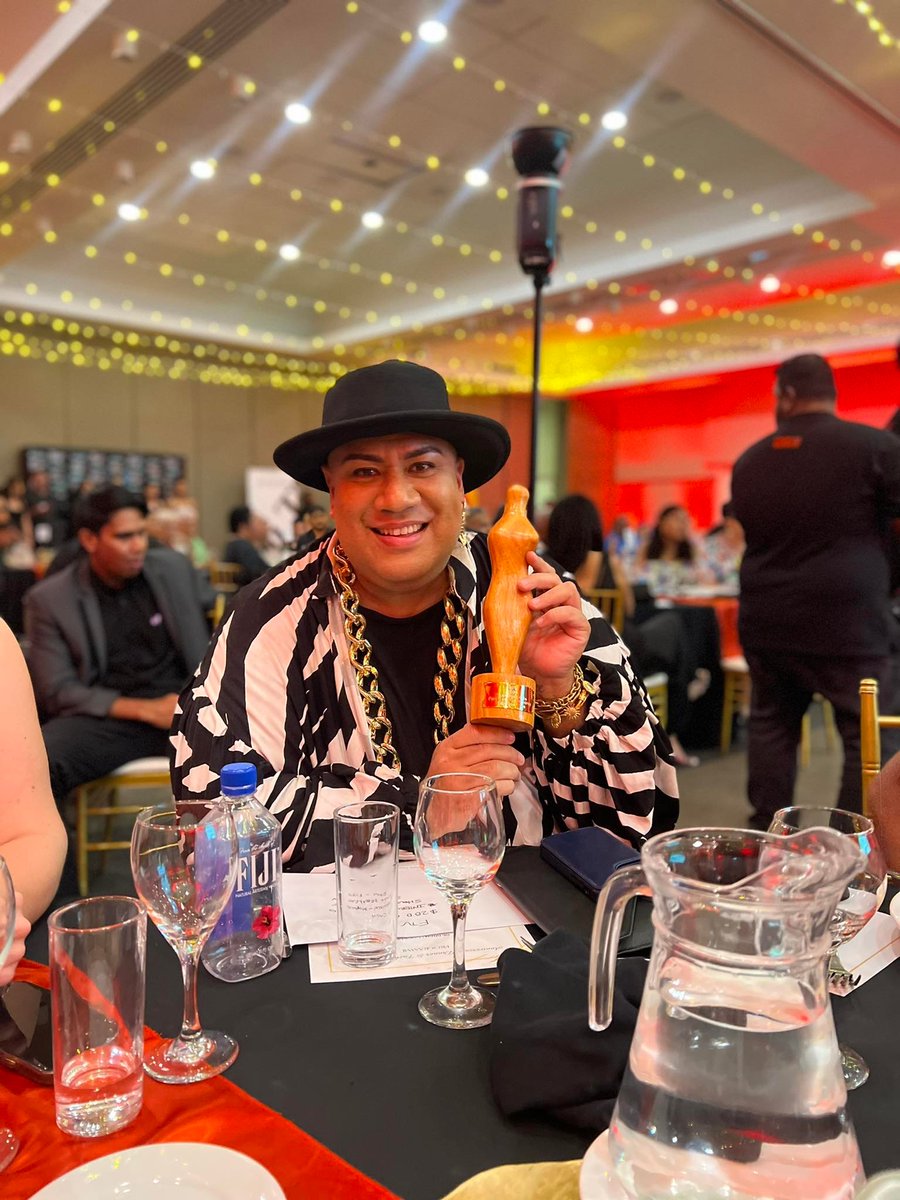 WearingFiji's tweet photo. Congratulations to our co-founder and mentor Samson Lee and mentor Hupfeld Evers Hoerder on your #FJFW awards.

Hupfeld was awarded the 'FJFW Legend' award
@samsonleefiji  was awarded the 'Excellence in Fashion Commerce' award  

We are so proud of your achievements. #Fijifashion https://t.co/DM4Fu9wZCk