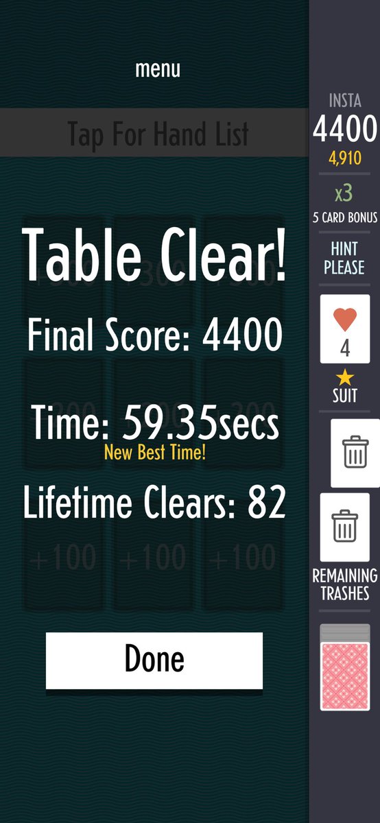 Readey's tweet photo. I cleared tournament in 59.35 seconds in #SageSolitaire! https://t.co/LdU3STcKDR https://t.co/REBoWGSsqq