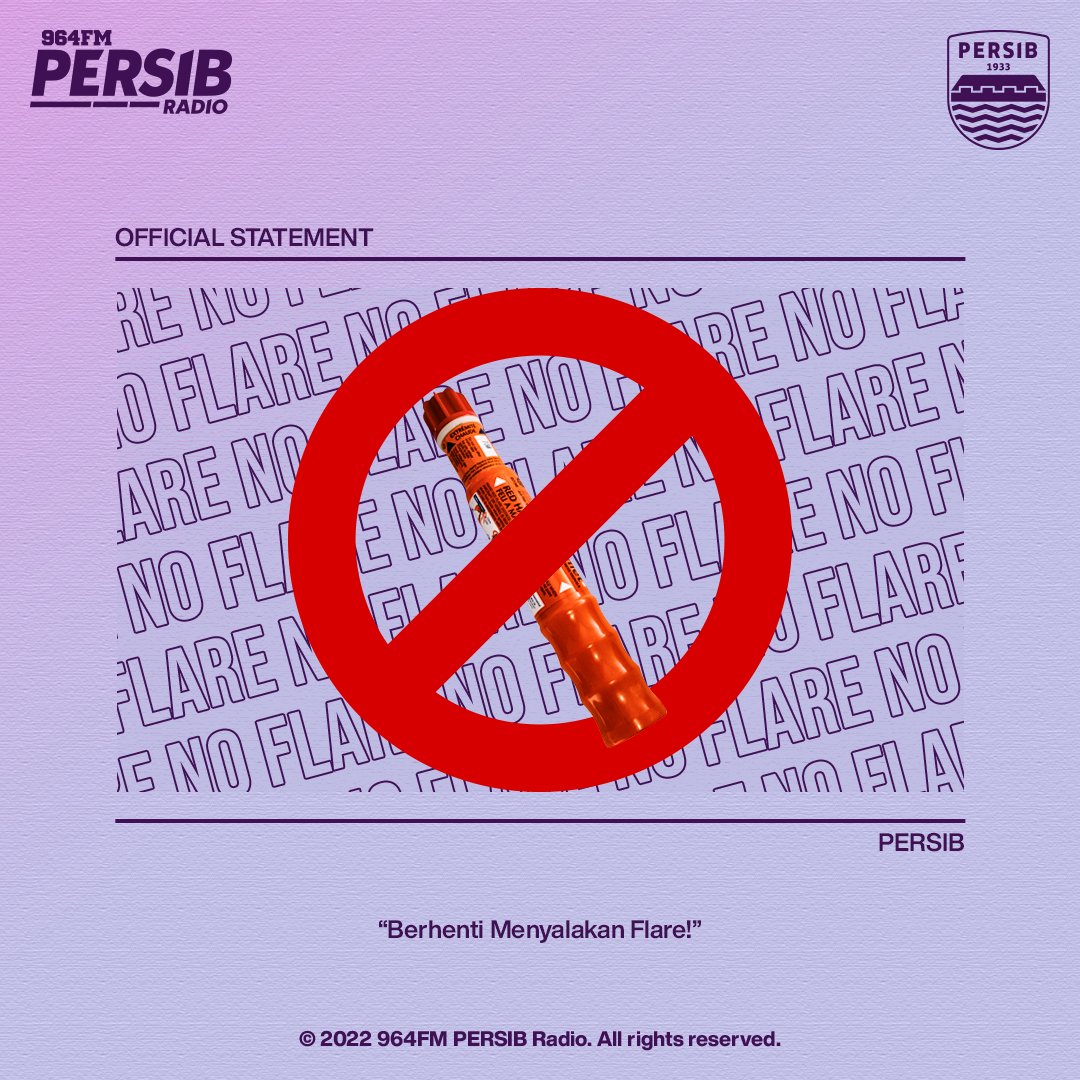 Balad Bandung, PERSIB kena denda lg nih sama KomDis PSSI krn flare di pertandingan tandang lawan PSS Sleman. 
Meski begitu, lawan bali kemarin udh ga terlihat ada flare loooh, kita jaga <a href="/persib/">PERSIB</a> sama" yuk! Utk kedepannya pastikan "No Flare" deal👌
#964FM #PersibRadio #StopFlare