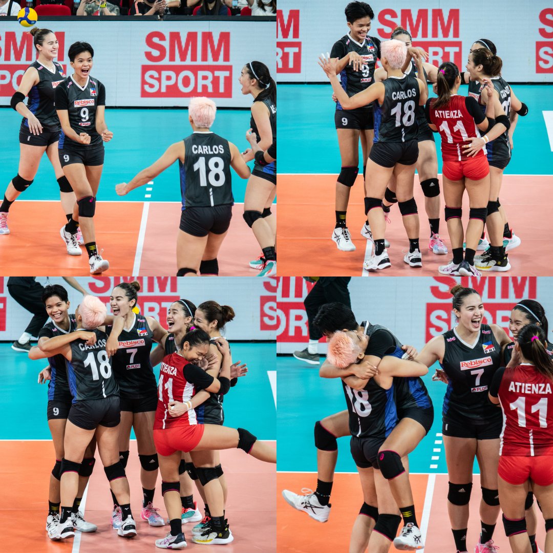 LORIE and TOTS. From one proud Fighting Maroon to another. Congratulations, <a href="/brnrdolorie/">Lorie Bernardo</a> and <a href="/totscarlos_/">Tots Carlos</a>! 🇵🇭 #UPFight #MaroonPride #AVCCup2022 

Photo courtesy: Kimberly Pauig