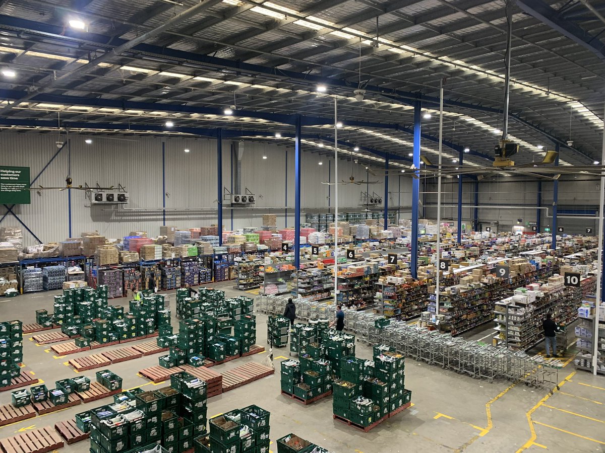chad_corfield's tweet photo. Great to spend the day in our mascot CFC learning all things online. Super impressed with the operation ran by the team and seeing how much work and effort is put into getting food in our customers homes and businesses. #eComX https://t.co/wpZUHmQXuw
