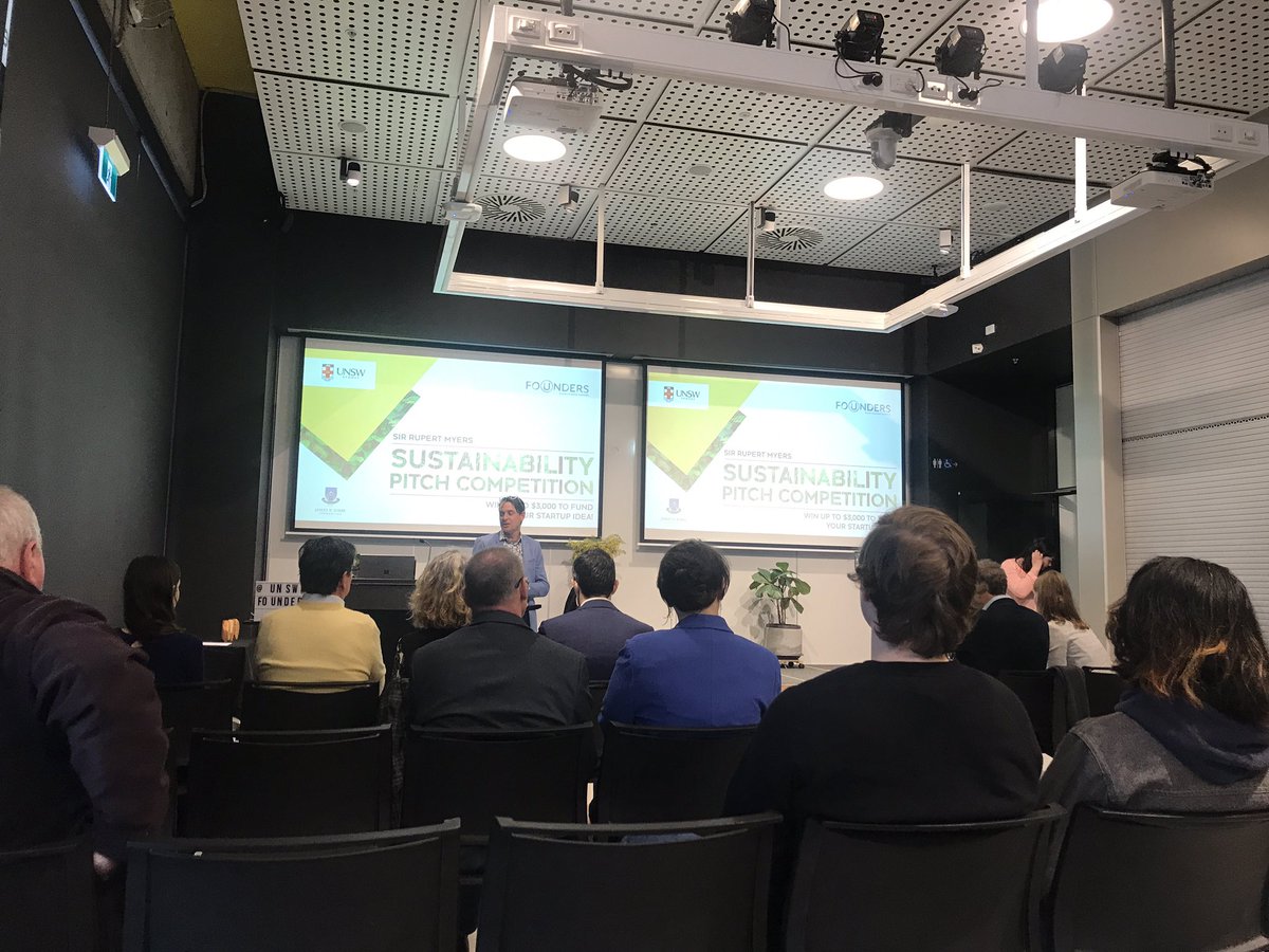 LorennRuster's tweet photo. Super to be here to support a couple of amazing orgs @UNSWFounders for the Sustainability Pitch Competition #pitch #impact #sustainability #Brownee https://t.co/N8conG3zJK