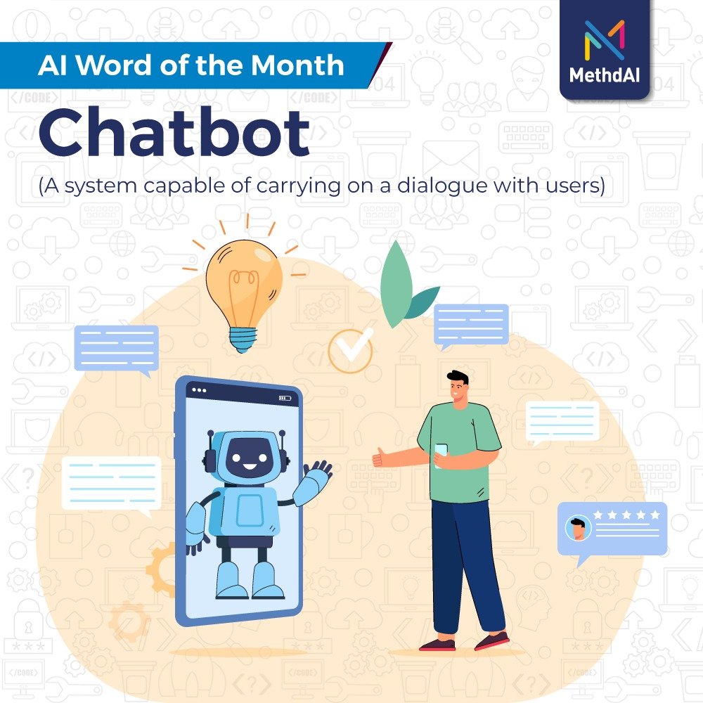 TheMethdAI's tweet photo. Artificial intelligence (especially machine learning) enables chatbots to analyze the data and learn from their interactions in order to respond with increasing relevance.
#aiwordofthemonth #aidictionary #chatbot #chatbotinai #aivocabulary #methdaidictionary #MethdAI https://t.co/GdbO2uJARs