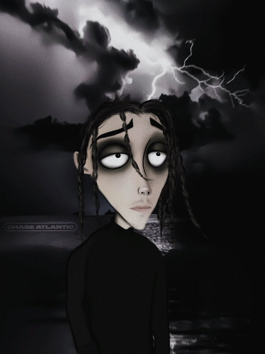 Mitchel Cave as a Tim Burton character🖤🌧 #mitchelcave #chaseatlantic