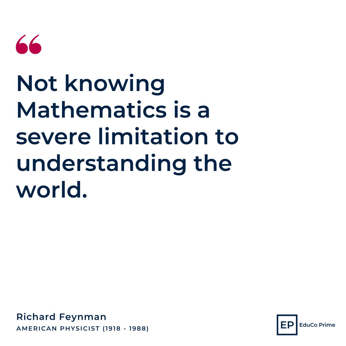 EducoPrime's tweet photo. Quote of the Day:

#educoprime #Mathematics  #ib #ibdiploma #CBSE  #ICSE2022  #alevels2022  #Maths  #STEM #STEMeducation #Pune #gcse2022 #gcsemaths #fridaymorning https://t.co/hybzJePGwx