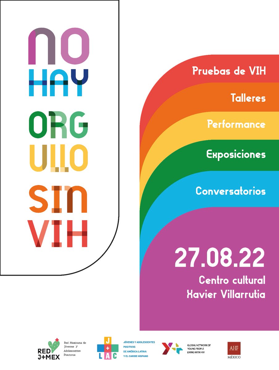 JovPOZMex's tweet image. ¿Estás listx?  La RedJ+Méx te invita a nuestro evento cultural sobre juventudes, VIH y Covid-19 
¿CUÁNDO ?  Este sábado 27 de agosto en el Centro cultural de Javier Villaurrutia en Zona Rosa.