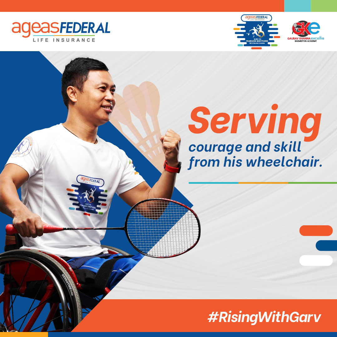 AgeasFederalQFS's tweet photo. Prem Kumar Ale, an ex-army soldier, was severely injured while on duty and had to rely on a wheelchair but that didn't stop him from mastering the game. In 2019, he defeated the World No. 1 player in Para Badminton World Championships.
#RisingWithGarv #AgeasFederalLifeInsurance https://t.co/T79jfC4F7A