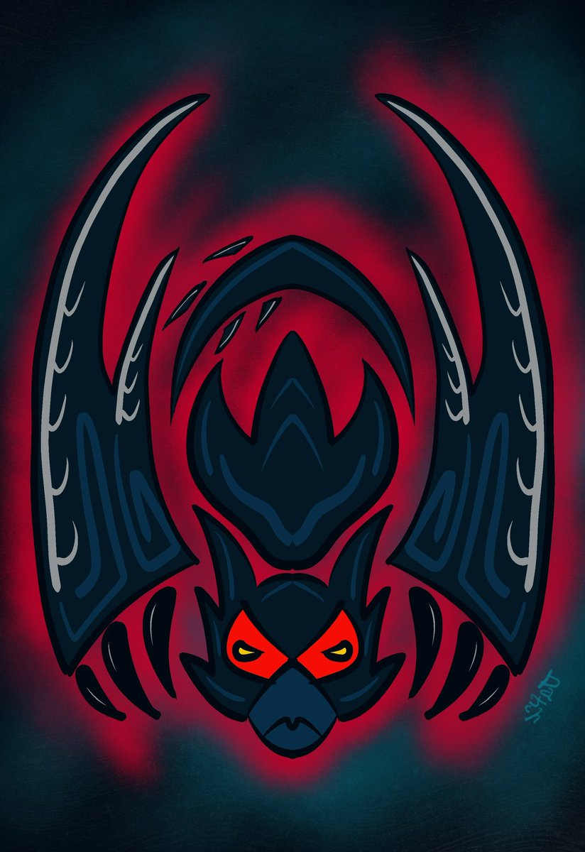 patchingko's tweet photo. Nargacuga Emblem inspired by the Pontiac Firebird Emblem #MonsterHunter #モンハン https://t.co/B9P2EGBrQQ