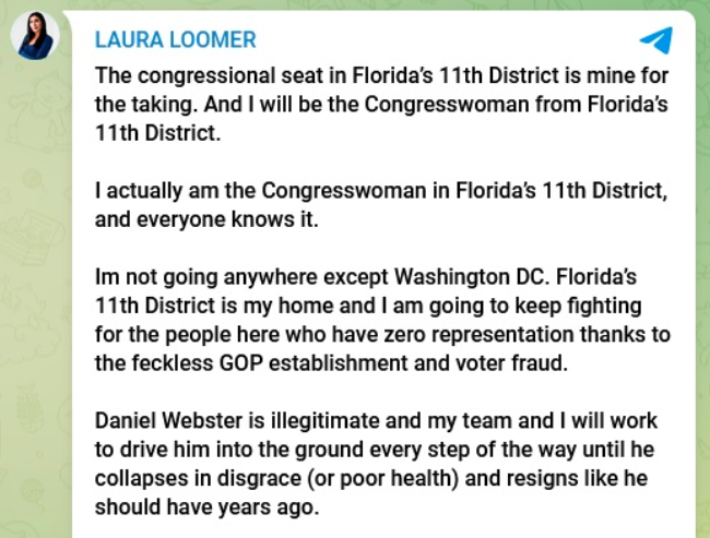 PopulismUpdates's tweet photo. So Laura Loomer is doing well https://t.co/tiu6WQXsYQ