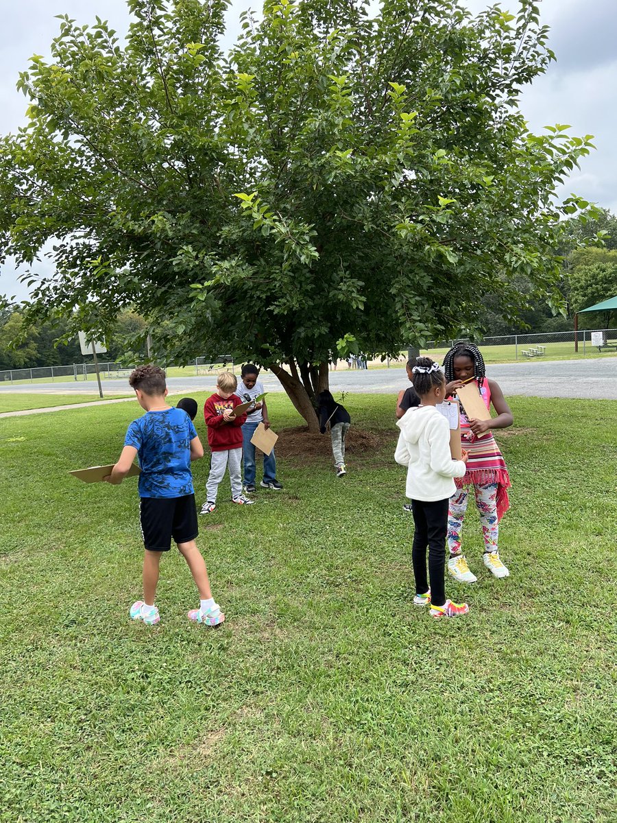 WMESArtists's tweet photo. 3rd graders are looking for the elements of art outside! https://t.co/ioM9gpZxqn