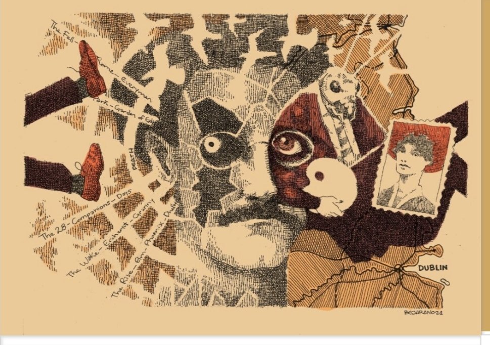 RevistaColofon's tweet photo. @MarceloZabaloy , #traductor del #FinnegansWake (el cuenco de plata), traduce este punto de partida para un texto que tiene miles de puntos y miles de partidas #ilustracion de @_josebejarano

https://t.co/214k9oakKy

 #JamesJoyce #Butor #novela  #literatura #revistacolofon https://t.co/vDMZq9TqIa