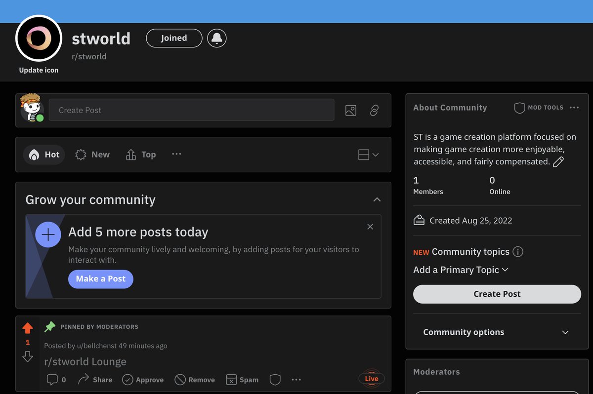 st_engine's tweet photo. We just opened @Reddit. Come to join us!
https://t.co/ukM0zDe31x https://t.co/9EYmpGudlA