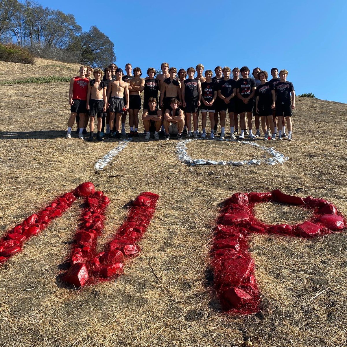 Tritonfootball's tweet photo. It has become a yearly tradition for our seniors to paint our NP in honor of Nick Pasquale.   We take a moment to talk about Nick and what he meant to our program.  We will continue to honor Nick on and off the field!  Love you NP! 🙏❤️🖤 #36 #10 #livelikenick  @CoachJimMoraFB https://t.co/IttnJxyer7