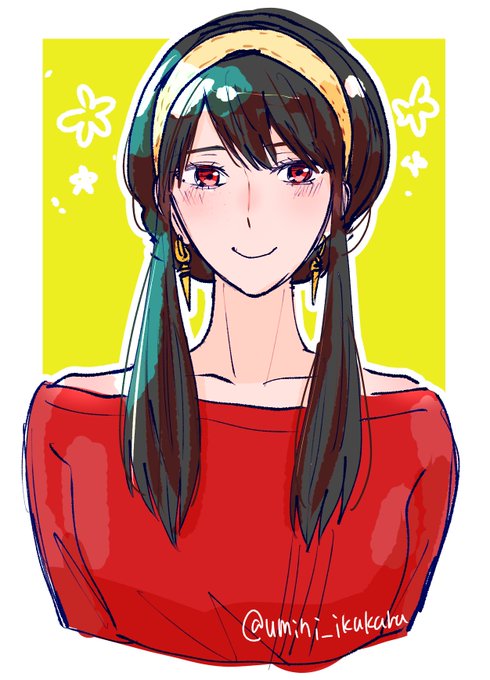 ししおさん( )に教えていただいた私の絵の特徴を封印して絵を描いてみました。彩度が低い、パリッとした雰囲気だと言っていただけたので全体的に彩度高め、素朴?な感じで描いてみました。 