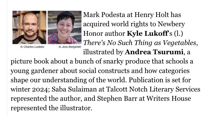 okay but the MOST exciting thing about <a href="/KyleLukoff/">Kyle Lukoff</a>’s latest book is that my 6yo is going to have one of the produce characters named after her!!!

excited to team up with <a href="/mpodestrian/">Mark Podesta</a> and @AndreaTsurumi on this delightfully weird and wonderful project 🎊🎉✨