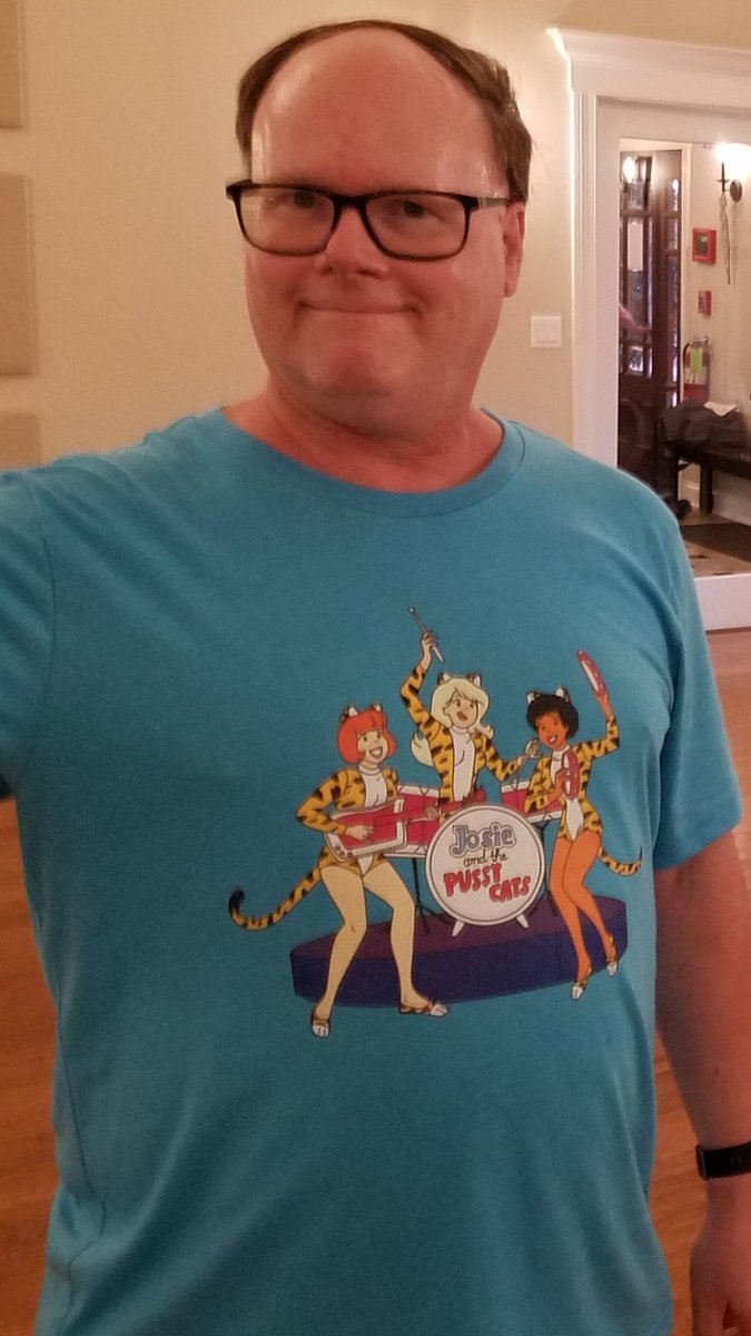 JeffreyWesthoff's tweet photo. New T-shirt. Long tails, and ears for hats.
#JosieForever #SaturdayMorningFever https://t.co/uhXgxsmDMB