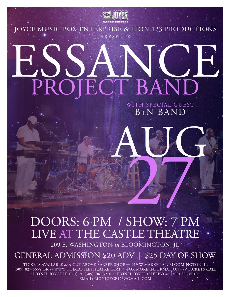 EssanceProject's tweet photo. Don't  Miss This Concert in Bloomington,Il.. https://t.co/3dvK0FUrH2
